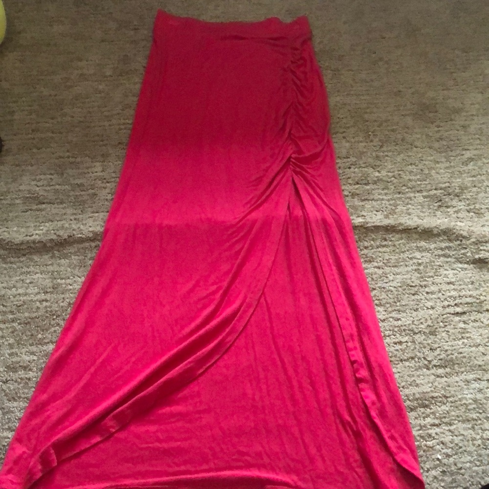 Pink maxi skirt